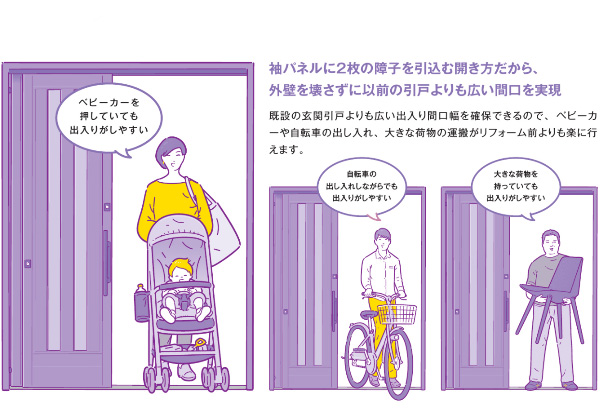 玄関リフォーム 引戸
